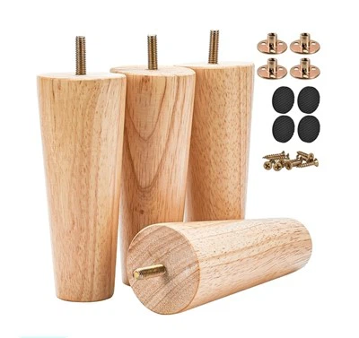 Konusna noga stola od punog drveta